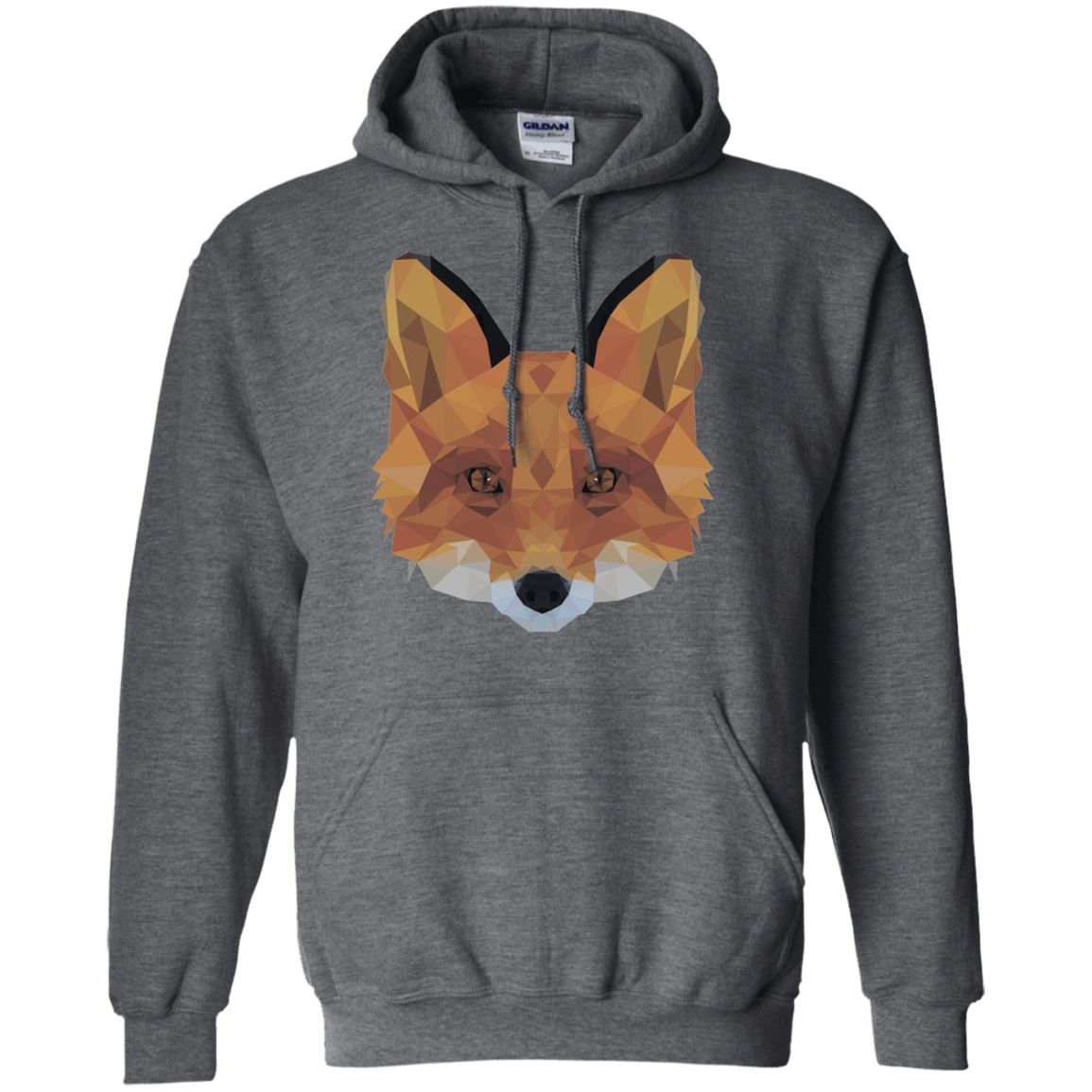 Sweatshirts Dark Heather / S Fox Portrait Pullover Hoodie