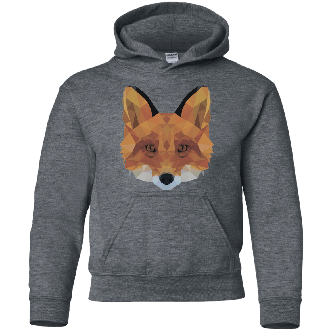 Sweatshirts Dark Heather / YS Fox Portrait Youth Hoodie