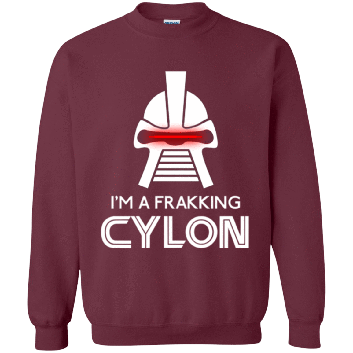Sweatshirts Maroon / Small Frakking cylon Crewneck Sweatshirt