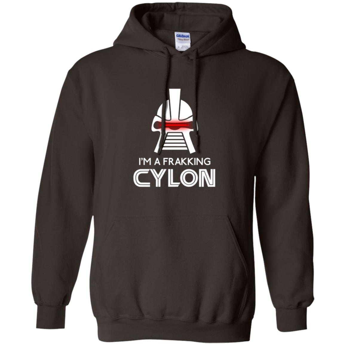 Sweatshirts Dark Chocolate / Small Frakking cylon Pullover Hoodie