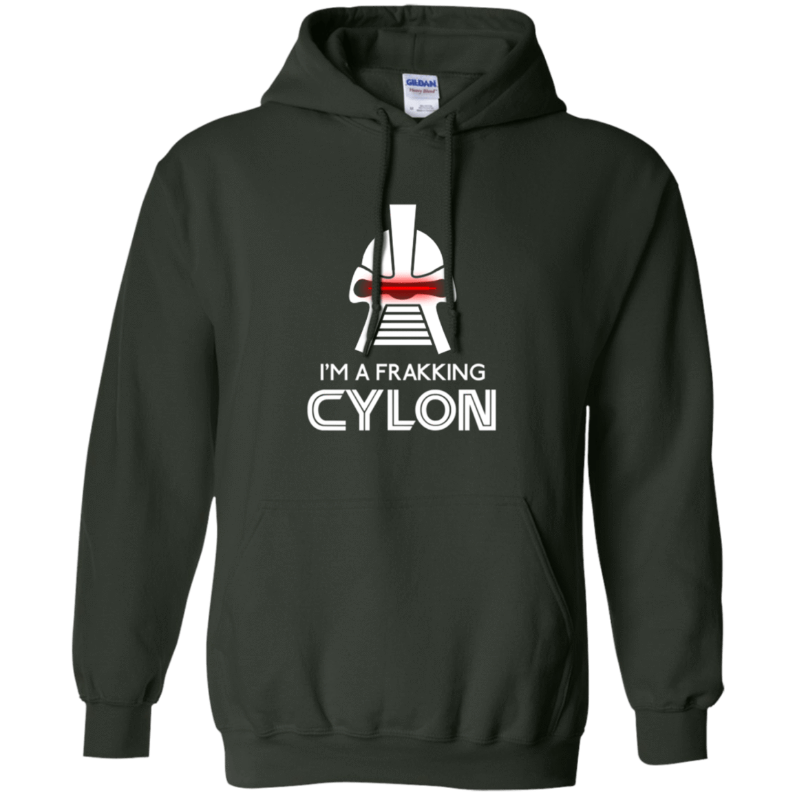 Sweatshirts Forest Green / Small Frakking cylon Pullover Hoodie