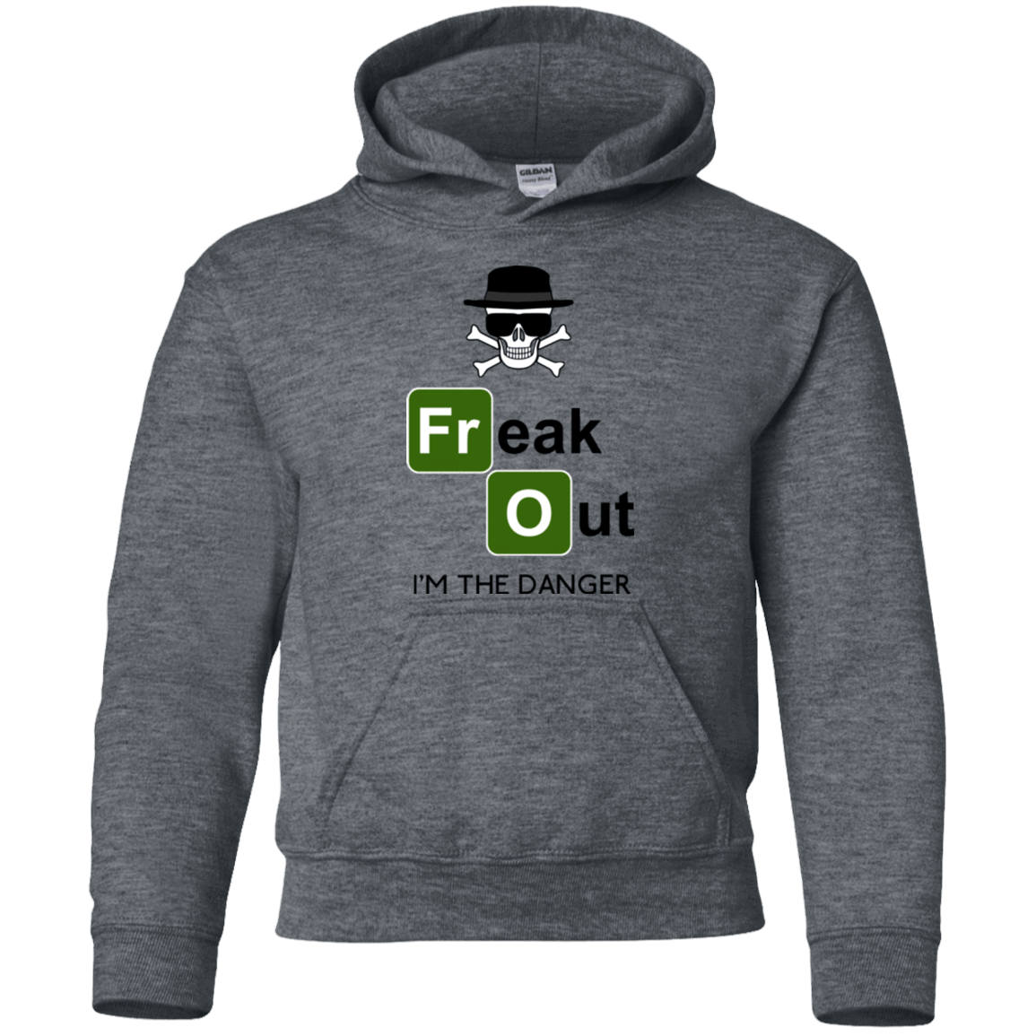 Sweatshirts Dark Heather / YS Freaking danger Youth Hoodie