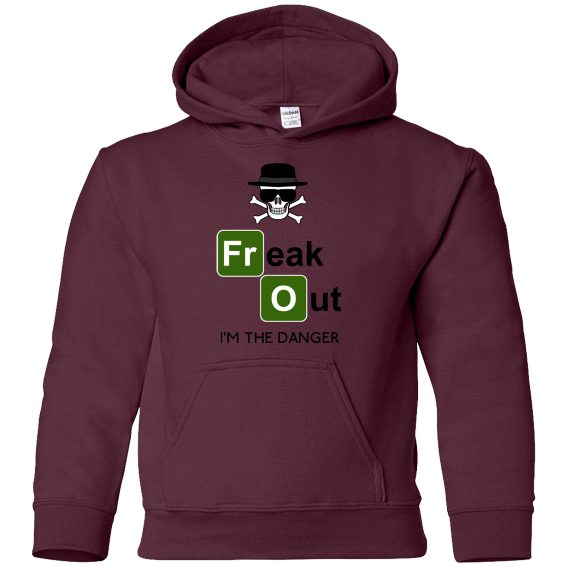 Sweatshirts Maroon / YS Freaking danger Youth Hoodie