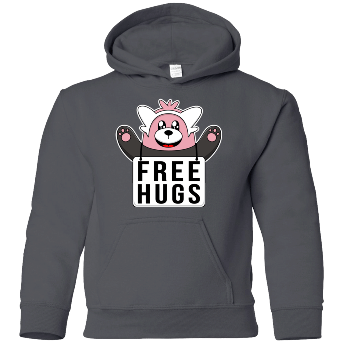 Sweatshirts Charcoal / YS Free Hugs Youth Hoodie