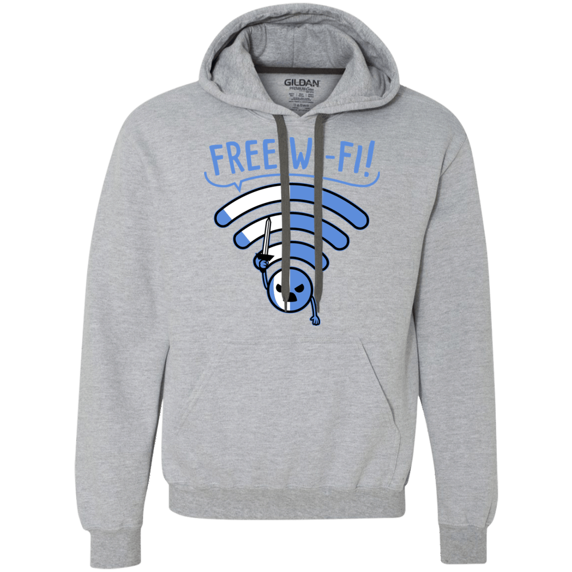 Sweatshirts Sport Grey / S Free Wi-Fi! Premium Fleece Hoodie