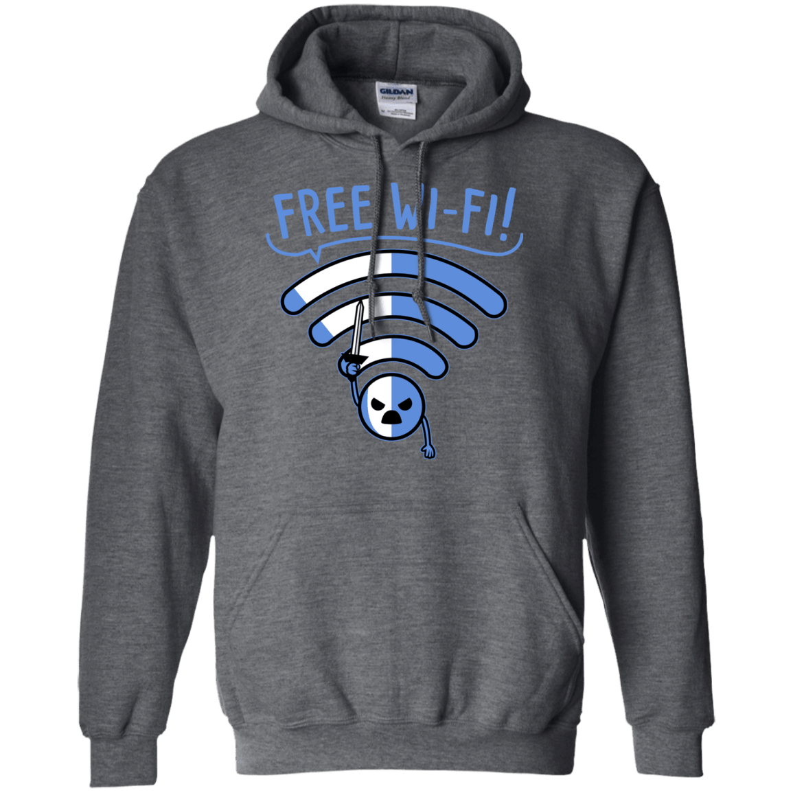Sweatshirts Dark Heather / S Free Wi-Fi! Pullover Hoodie