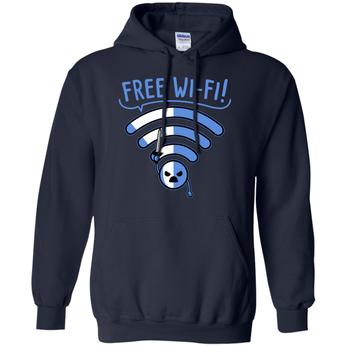Sweatshirts Navy / S Free Wi-Fi! Pullover Hoodie