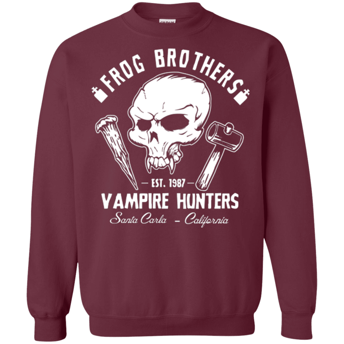 Sweatshirts Maroon / Small Frog Brothers Vampire Hunters Crewneck Sweatshirt