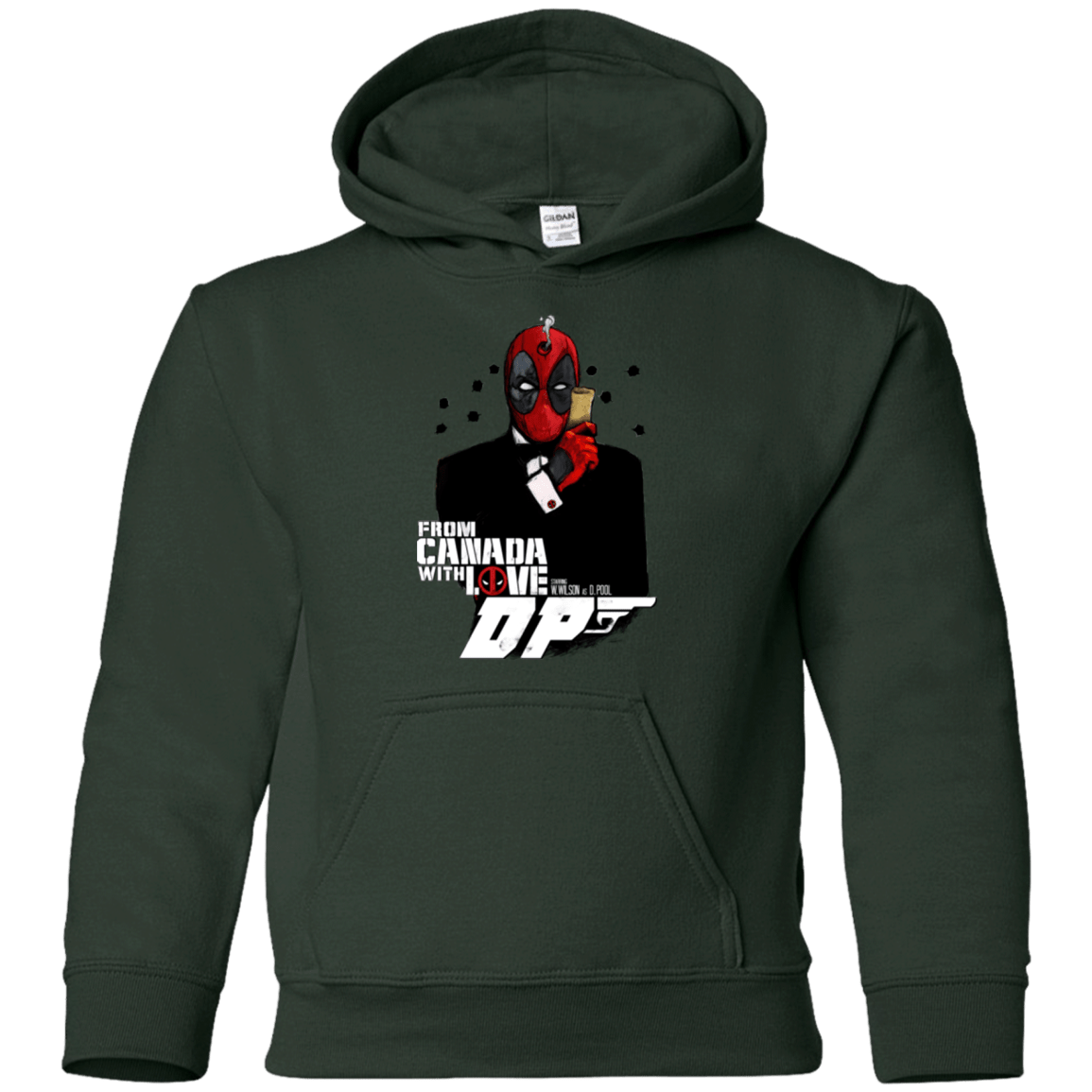 Sweatshirts Forest Green / YS From Canada with Love Youth Hoodie