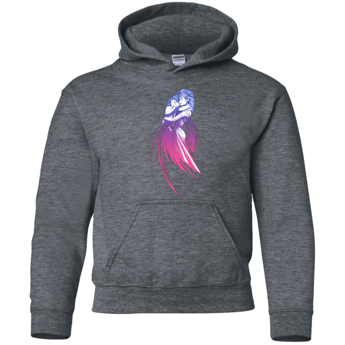 Sweatshirts Dark Heather / YS Frozen Fantasy 3 Youth Hoodie