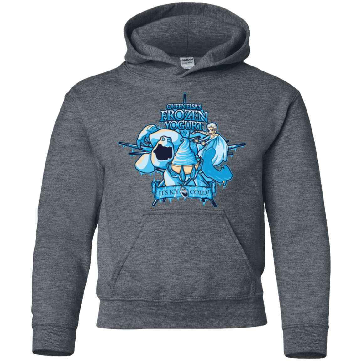 Sweatshirts Dark Heather / YS FROZEN YOGURT Youth Hoodie