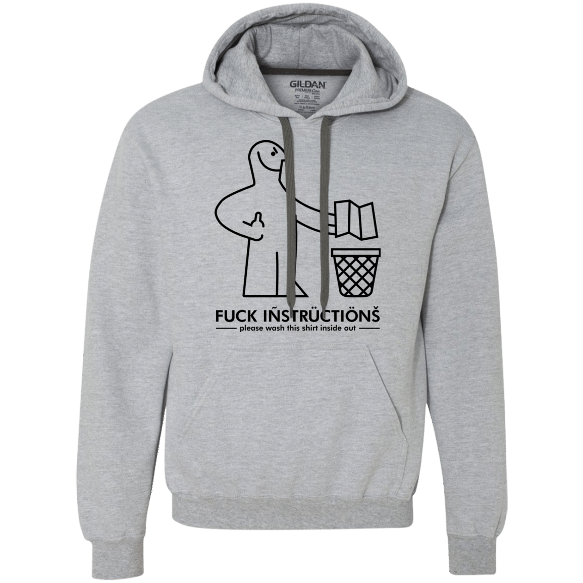 Sweatshirts Sport Grey / S FuckInstructions Premium Fleece Hoodie