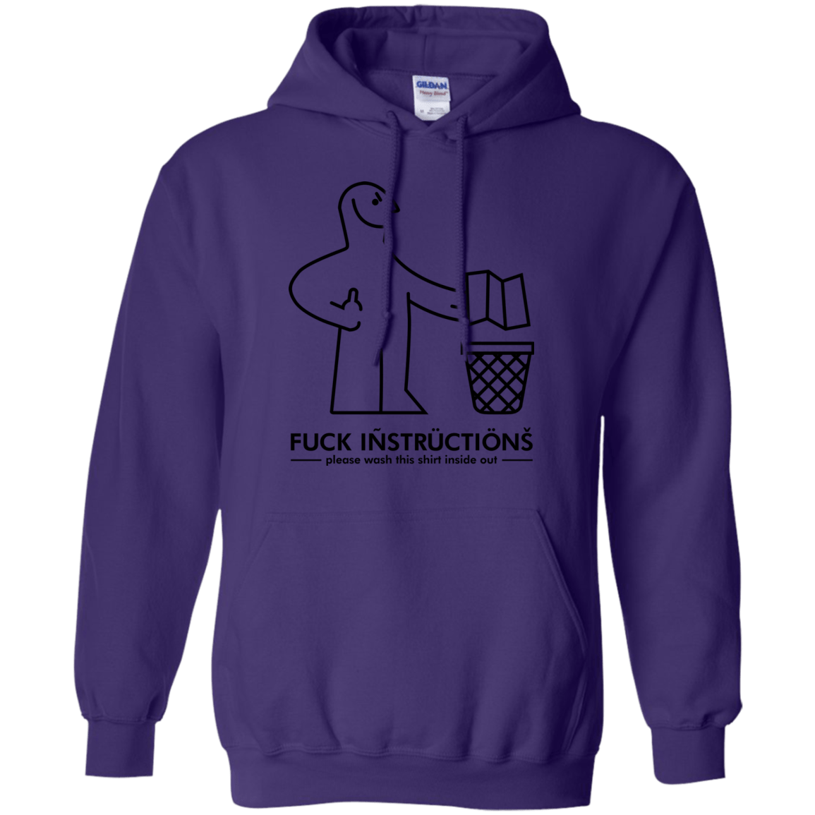 Sweatshirts Purple / S FuckInstructions Pullover Hoodie