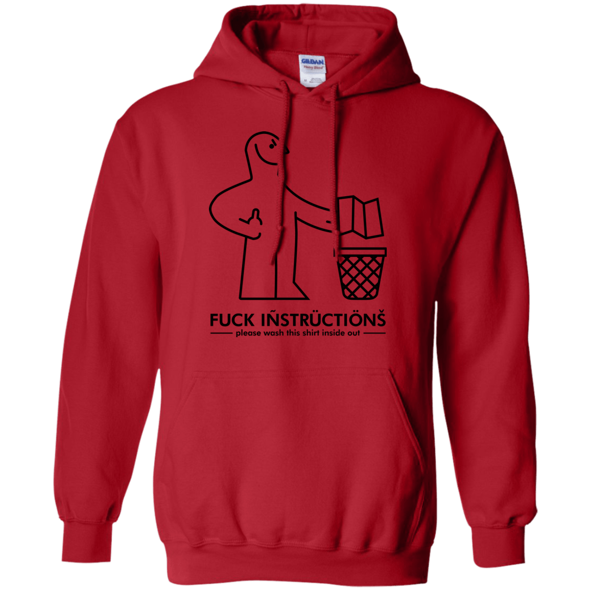 Sweatshirts Red / S FuckInstructions Pullover Hoodie