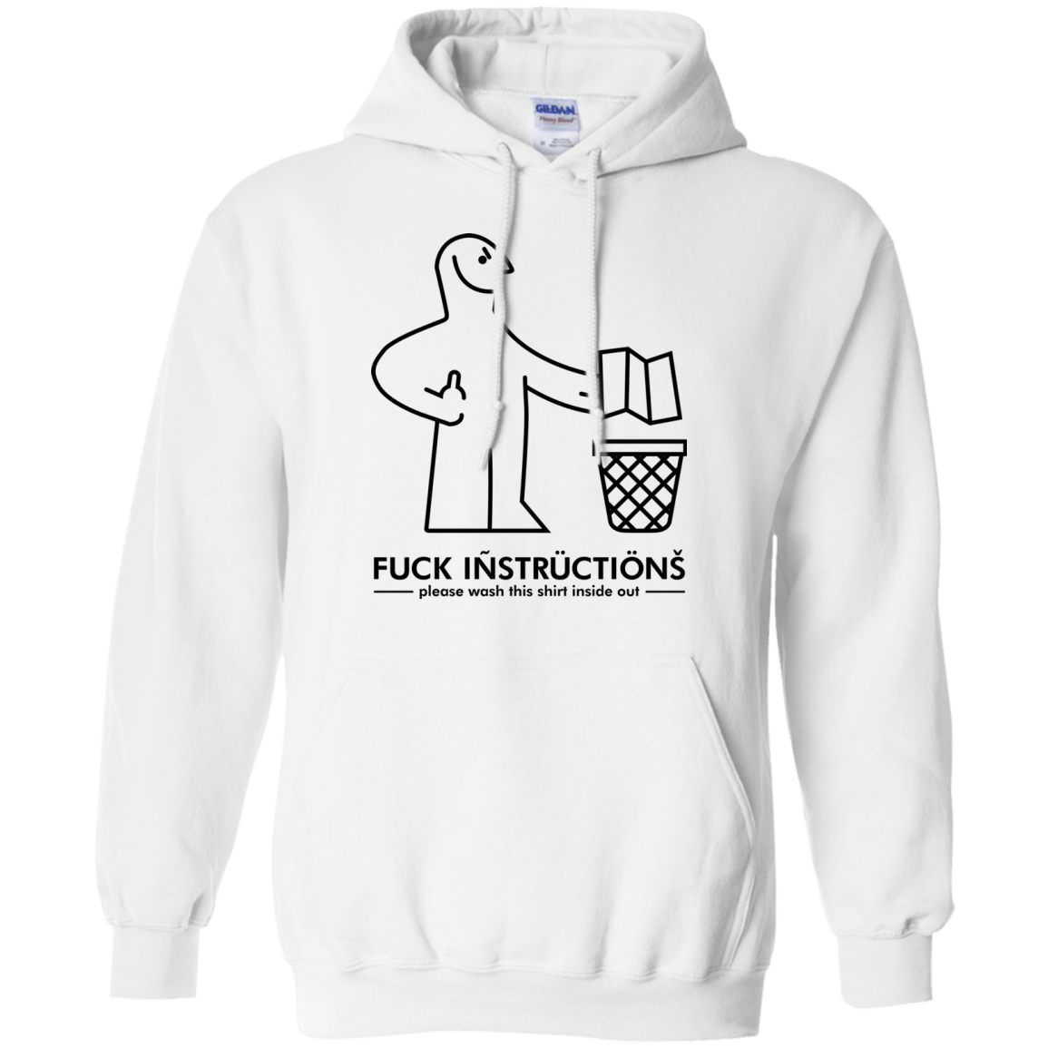 Sweatshirts White / S FuckInstructions Pullover Hoodie