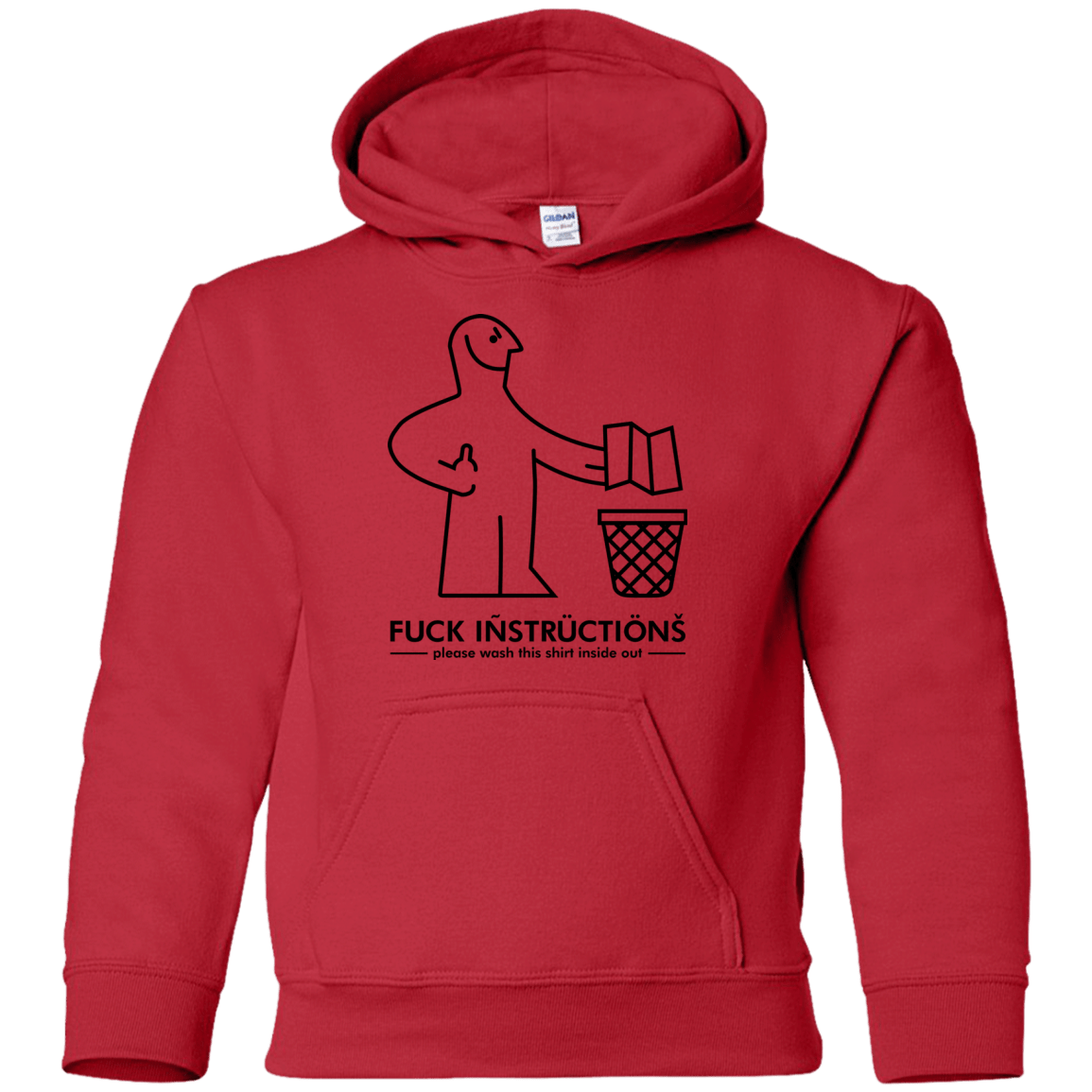 Sweatshirts Red / YS FuckInstructions Youth Hoodie