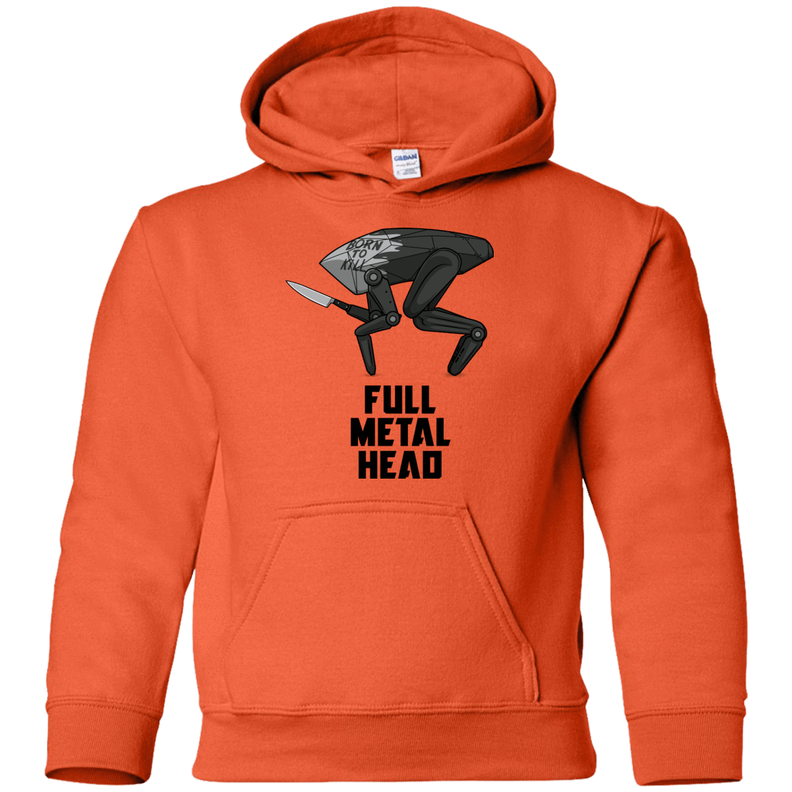 Sweatshirts Orange / YS Full Metal Head Youth Hoodie