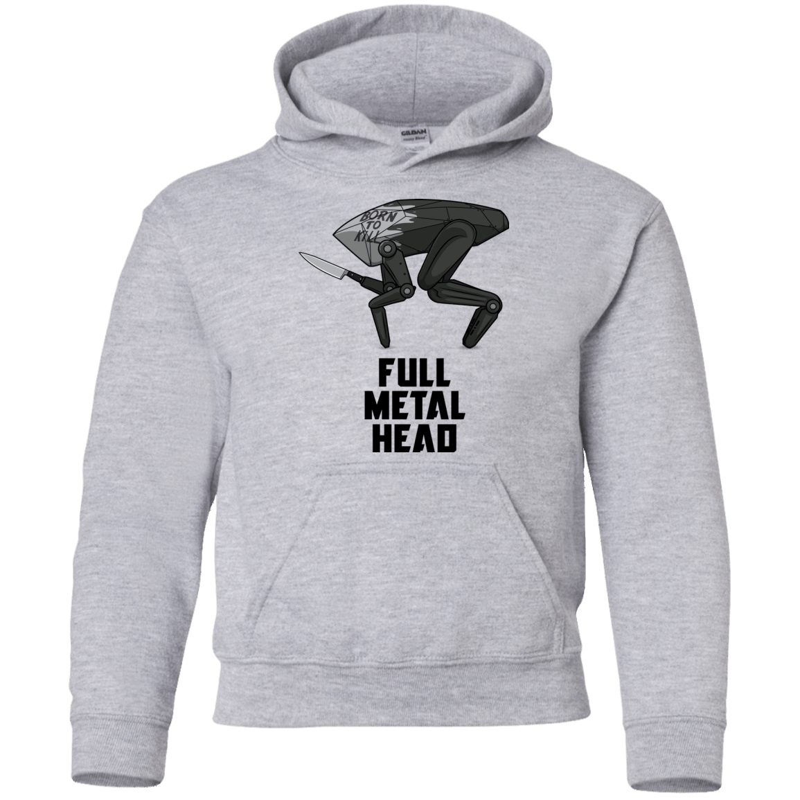 Sweatshirts Sport Grey / YS Full Metal Head Youth Hoodie