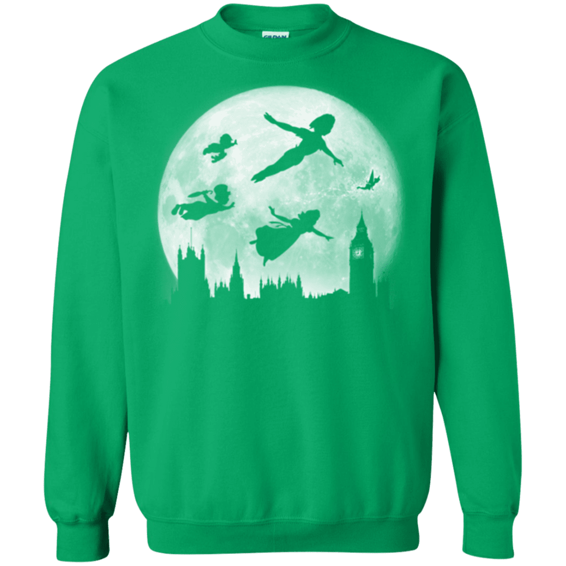 Sweatshirts Irish Green / Small Full Moon over London Crewneck Sweatshirt