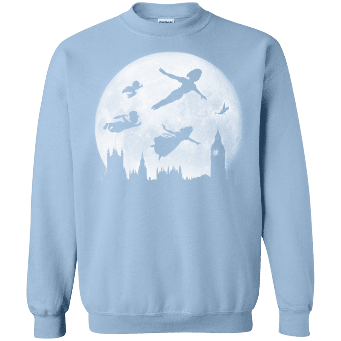 Sweatshirts Light Blue / Small Full Moon over London Crewneck Sweatshirt