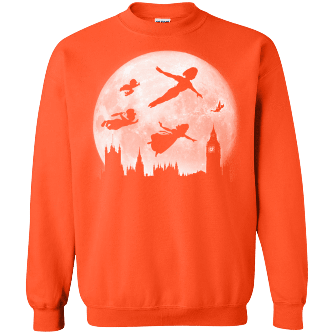 Sweatshirts Orange / Small Full Moon over London Crewneck Sweatshirt