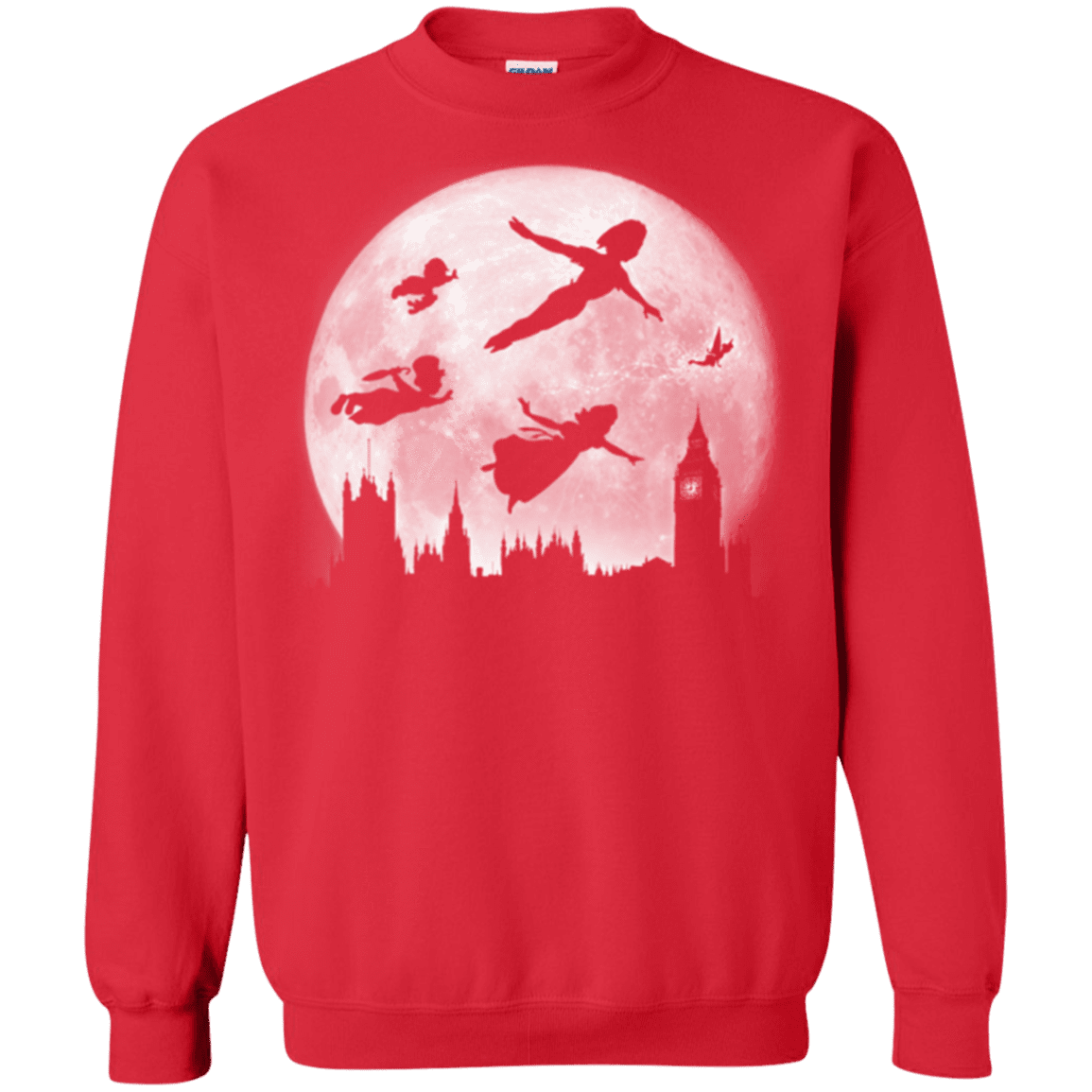 Sweatshirts Red / Small Full Moon over London Crewneck Sweatshirt