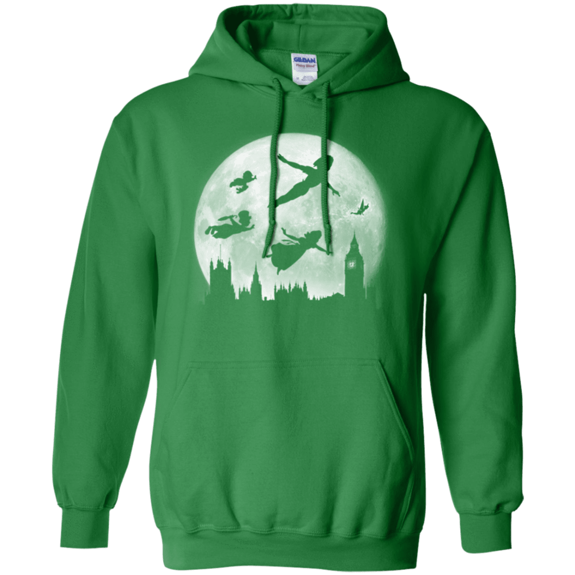 Sweatshirts Irish Green / Small Full Moon over London Pullover Hoodie