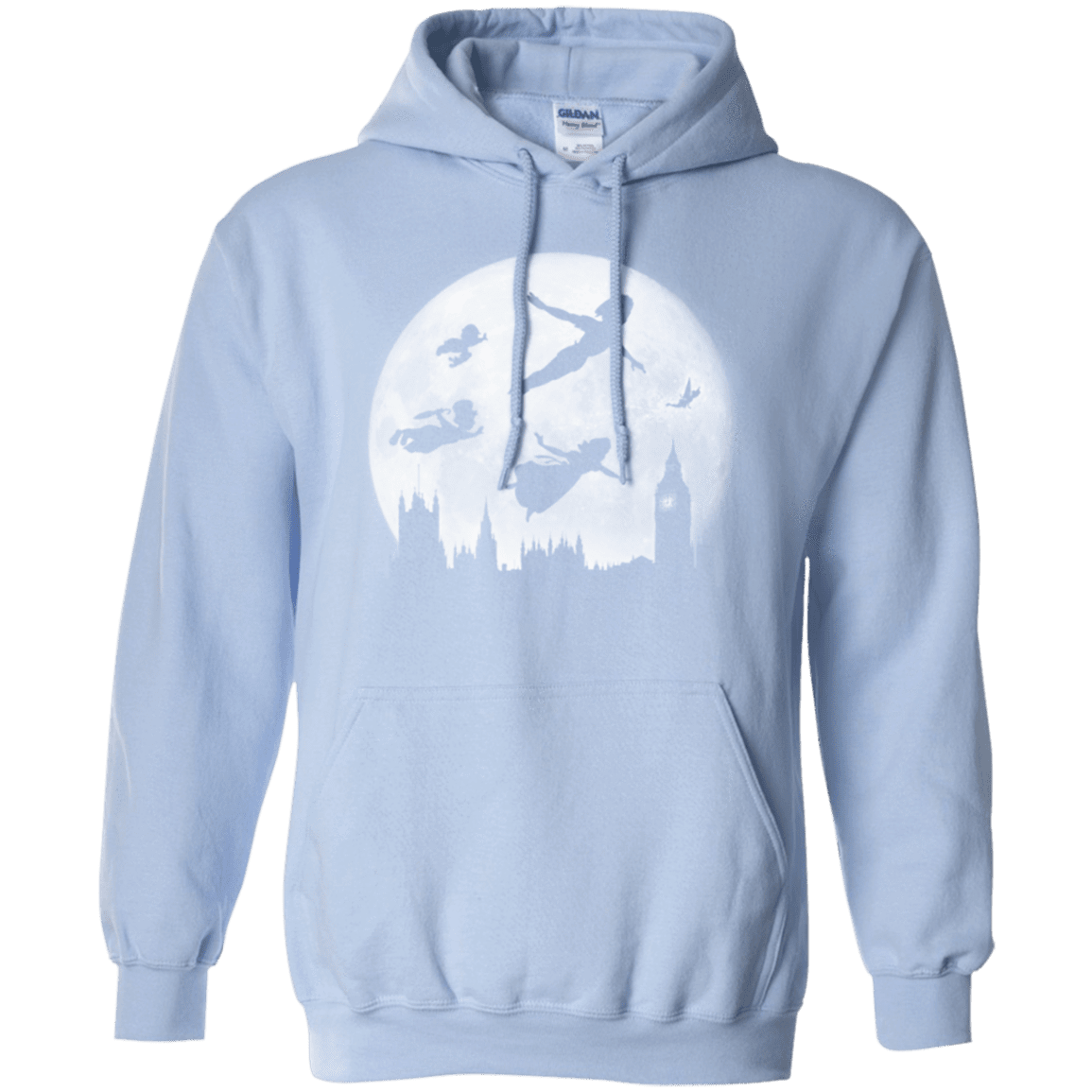 Sweatshirts Light Blue / Small Full Moon over London Pullover Hoodie