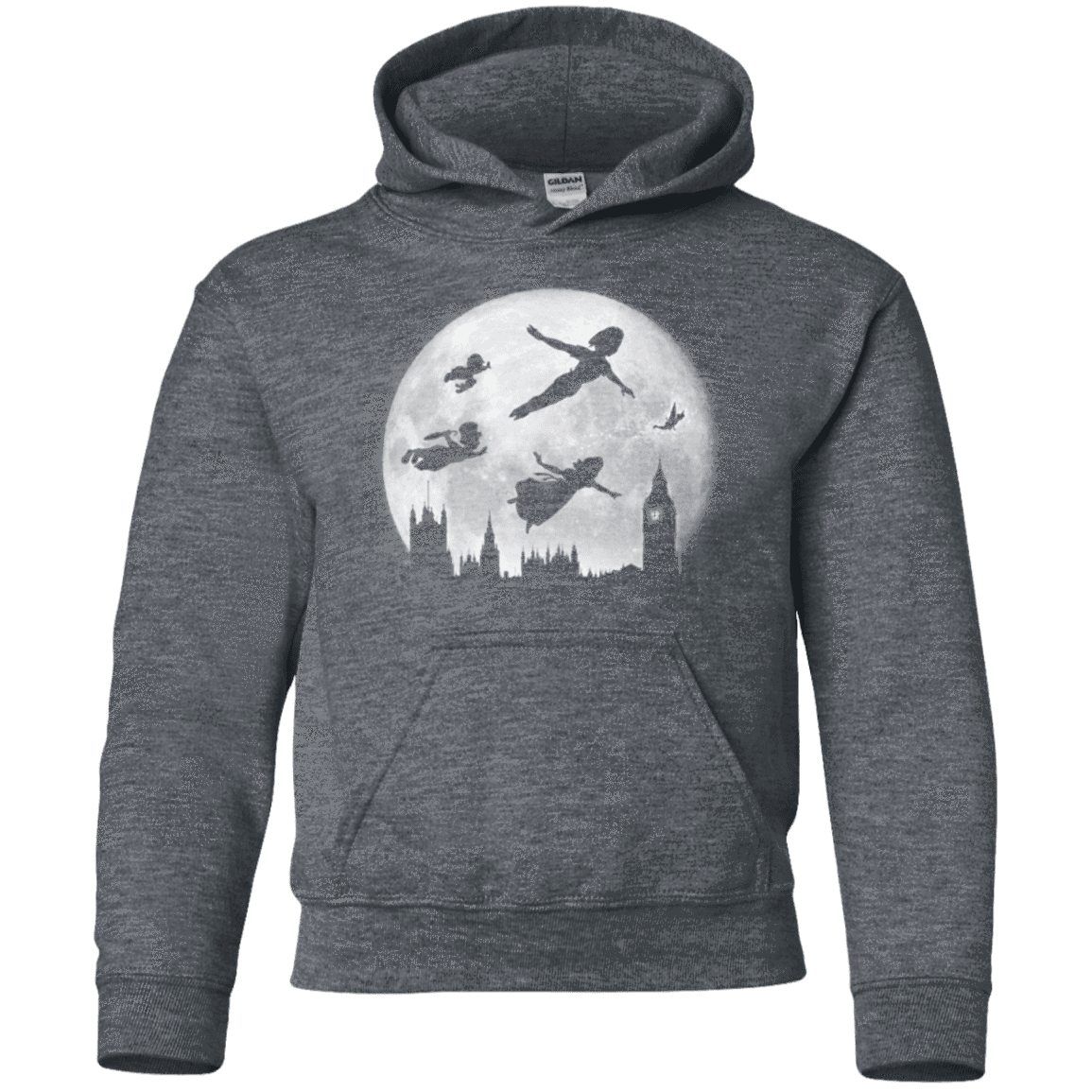 Sweatshirts Dark Heather / YS Full Moon over London Youth Hoodie