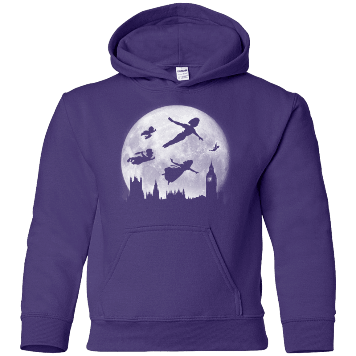 Sweatshirts Purple / YS Full Moon over London Youth Hoodie