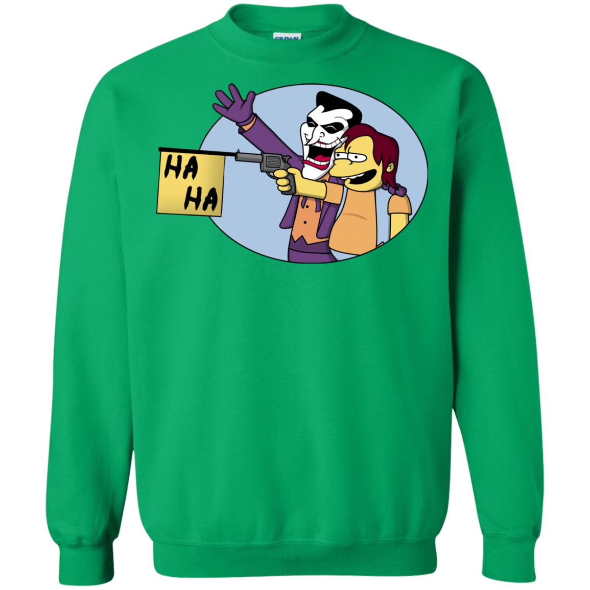 Sweatshirts Irish Green / Small Funny Gun Crewneck Sweatshirt