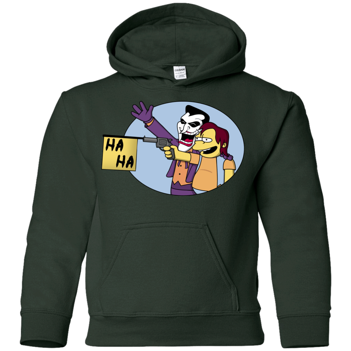 Sweatshirts Forest Green / YS Funny Gun Youth Hoodie