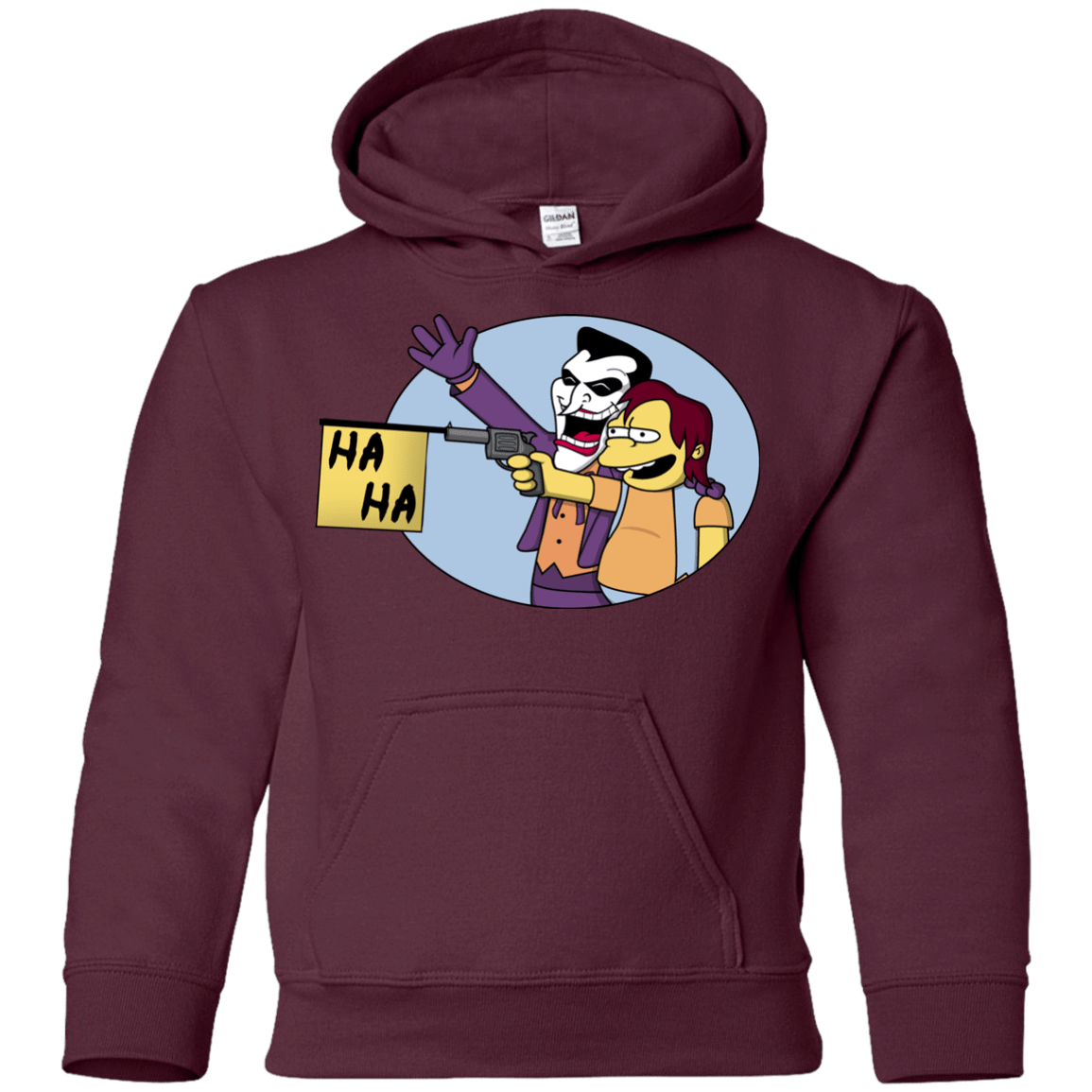 Sweatshirts Maroon / YS Funny Gun Youth Hoodie