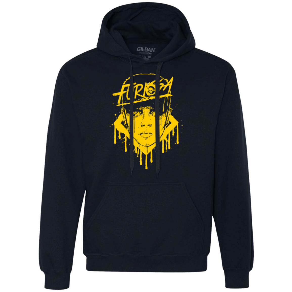 Sweatshirts Navy / Small Furiosa Yellow Premium Fleece Hoodie