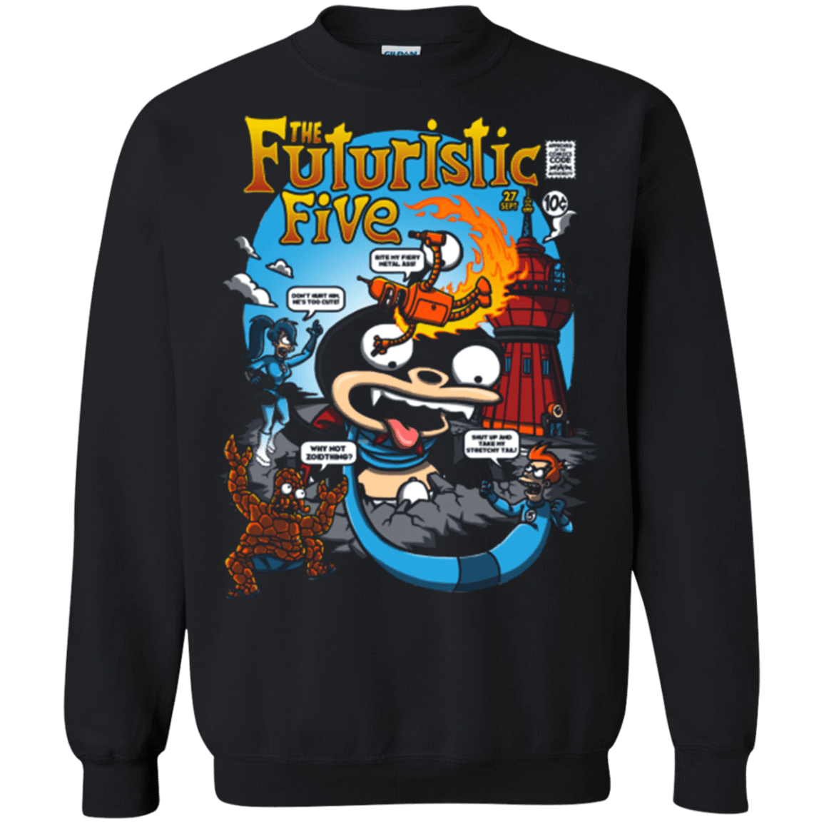 Sweatshirts Black / S Futurama Fantastic 4 Crewneck Sweatshirt