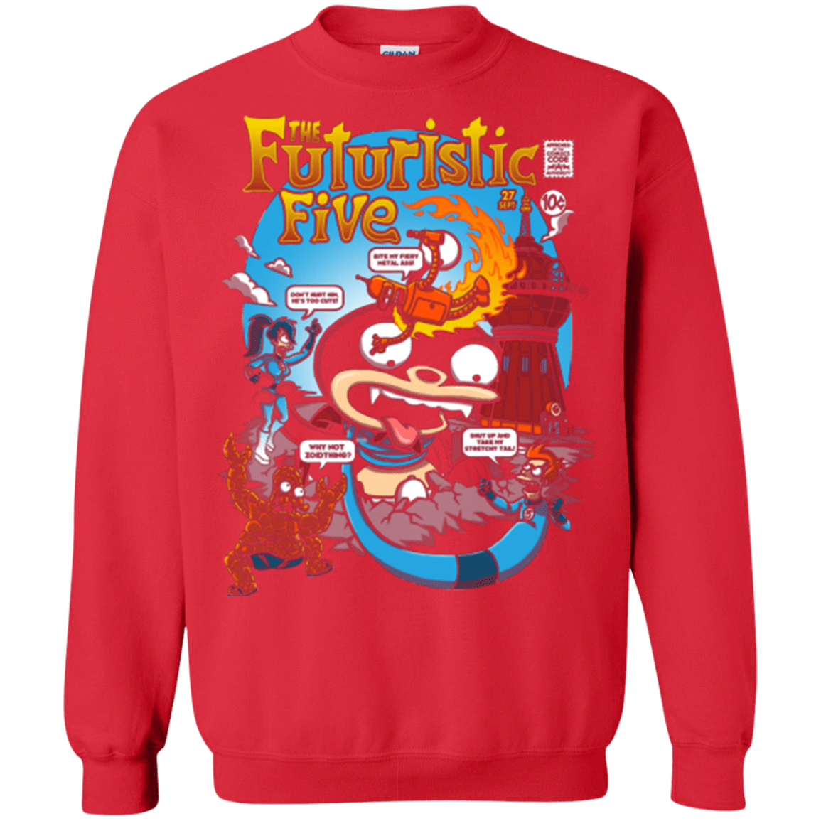 Sweatshirts Red / S Futurama Fantastic 4 Crewneck Sweatshirt