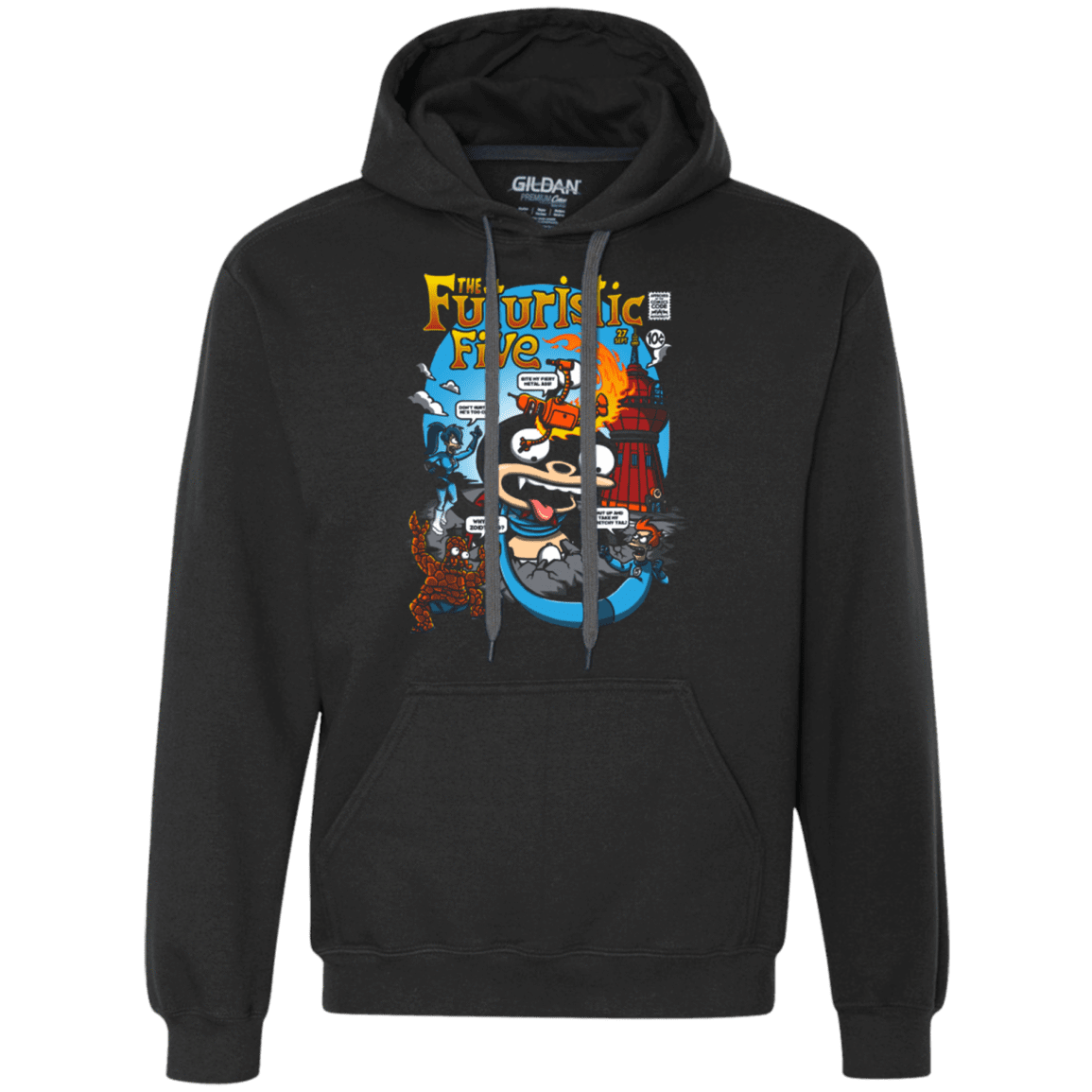 Sweatshirts Black / S Futurama Fantastic 4 Premium Fleece Hoodie