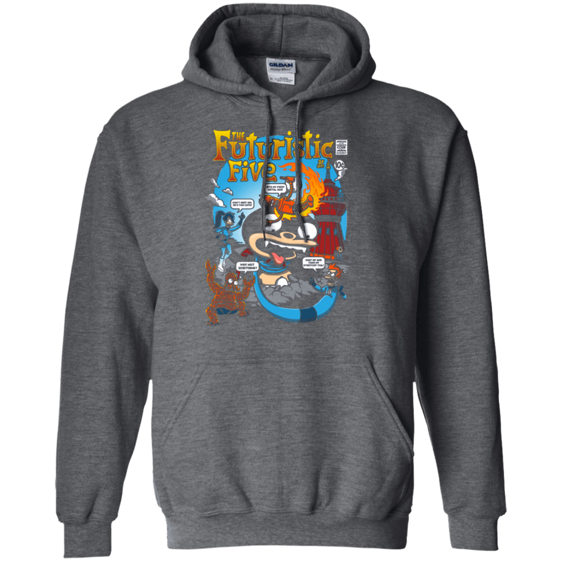 Sweatshirts Dark Heather / S Futurama Fantastic 4 Pullover Hoodie