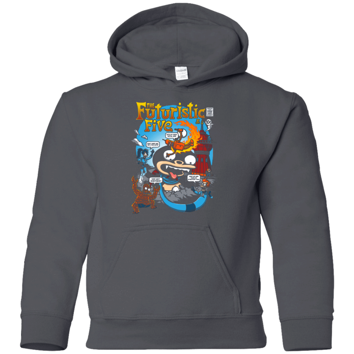 Sweatshirts Charcoal / YS Futurama Fantastic 4 Youth Hoodie