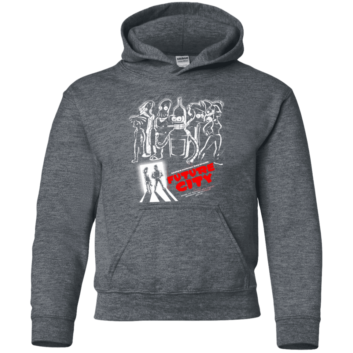 Sweatshirts Dark Heather / YS Future City Youth Hoodie