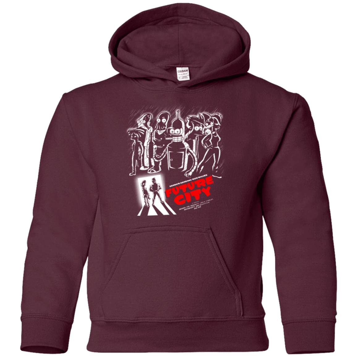 Sweatshirts Maroon / YS Future City Youth Hoodie