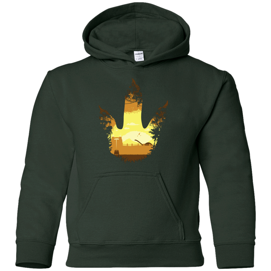 Sweatshirts Forest Green / YS Future Footprints Youth Hoodie