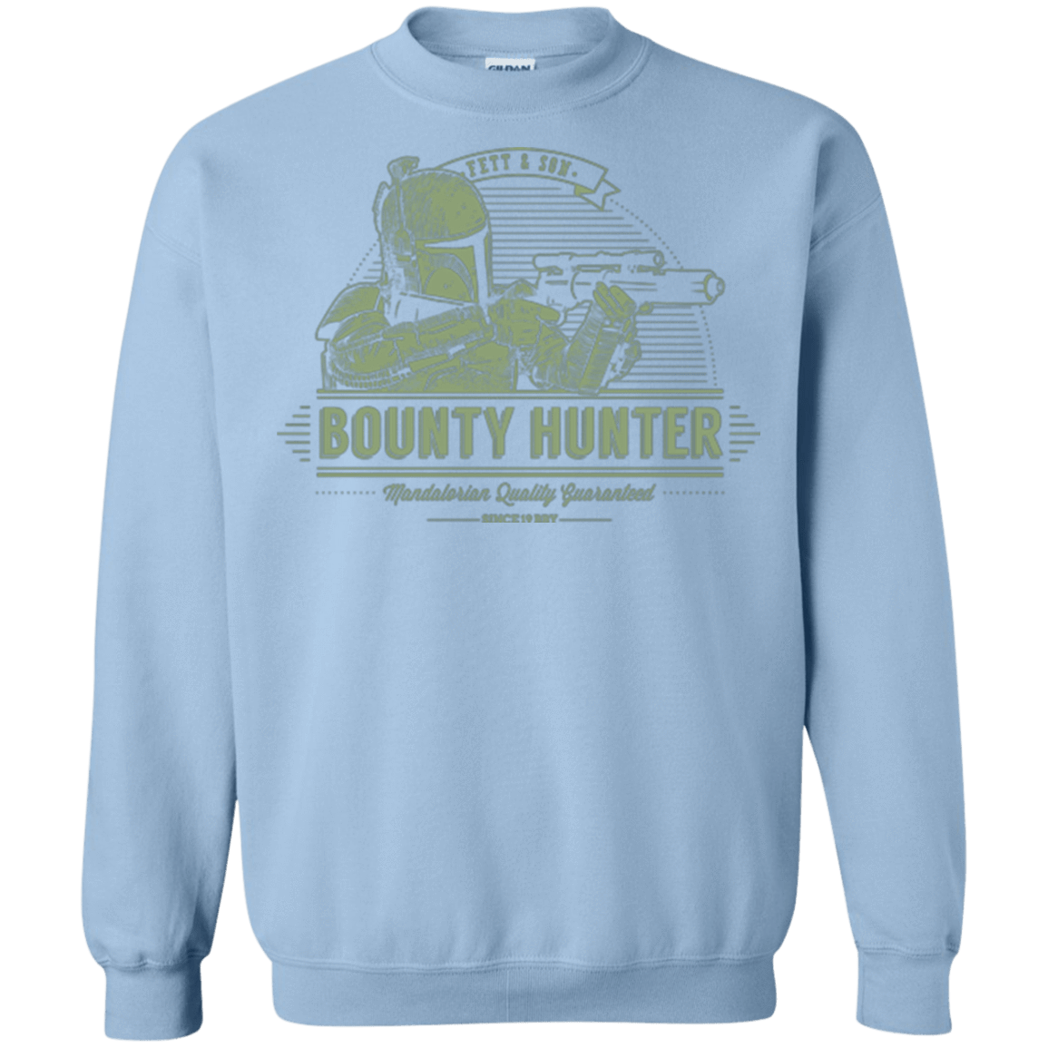 Sweatshirts Light Blue / Small Galactic Bounty Hunter Crewneck Sweatshirt