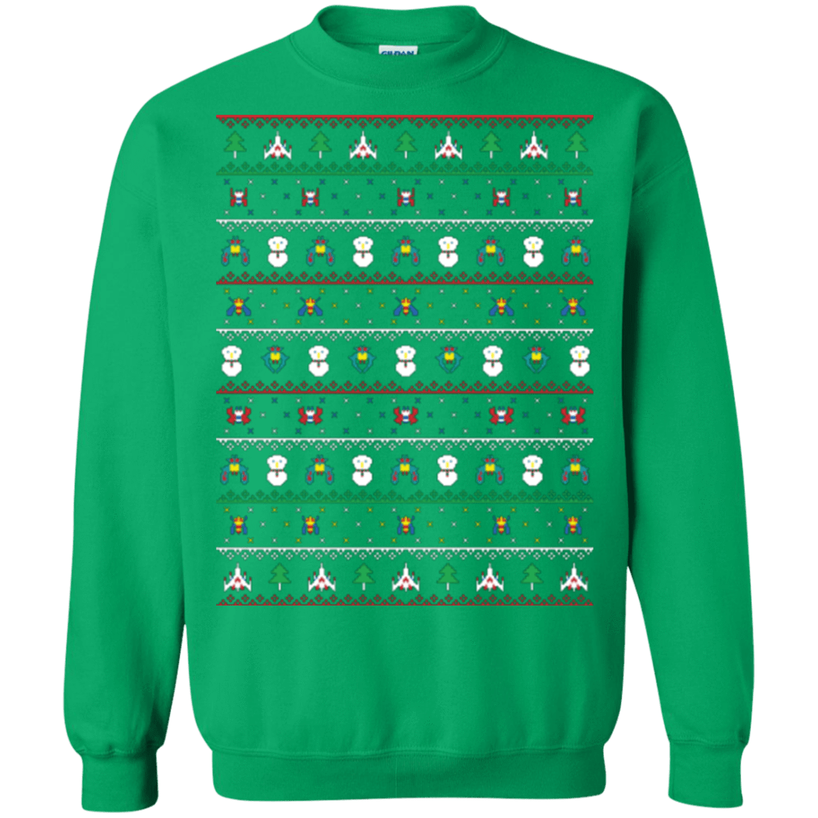 Sweatshirts Irish Green / Small Galaga Christmas Crewneck Sweatshirt