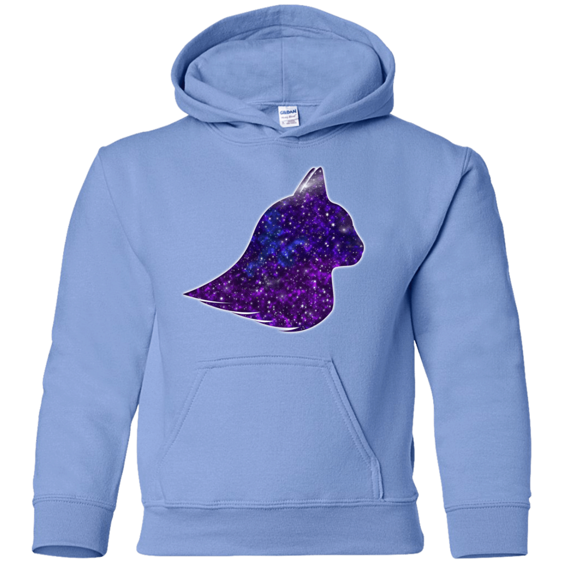 Sweatshirts Carolina Blue / YS Galaxy Cat Youth Hoodie