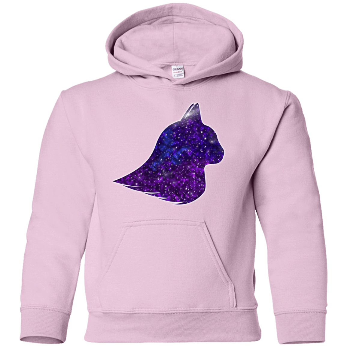 Sweatshirts Light Pink / YS Galaxy Cat Youth Hoodie
