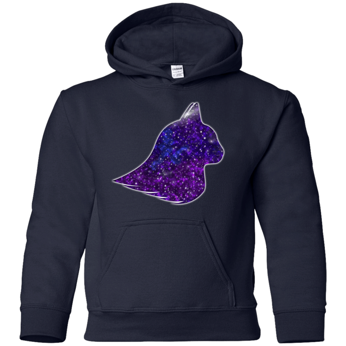 Sweatshirts Navy / YS Galaxy Cat Youth Hoodie