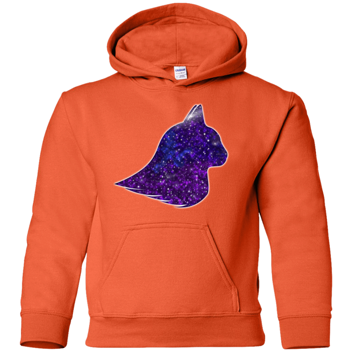 Sweatshirts Orange / YS Galaxy Cat Youth Hoodie