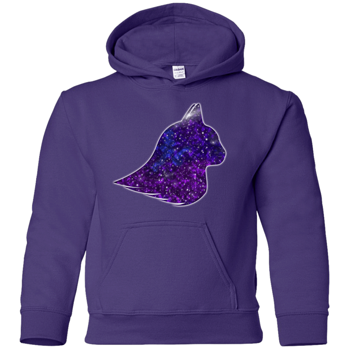 Sweatshirts Purple / YS Galaxy Cat Youth Hoodie