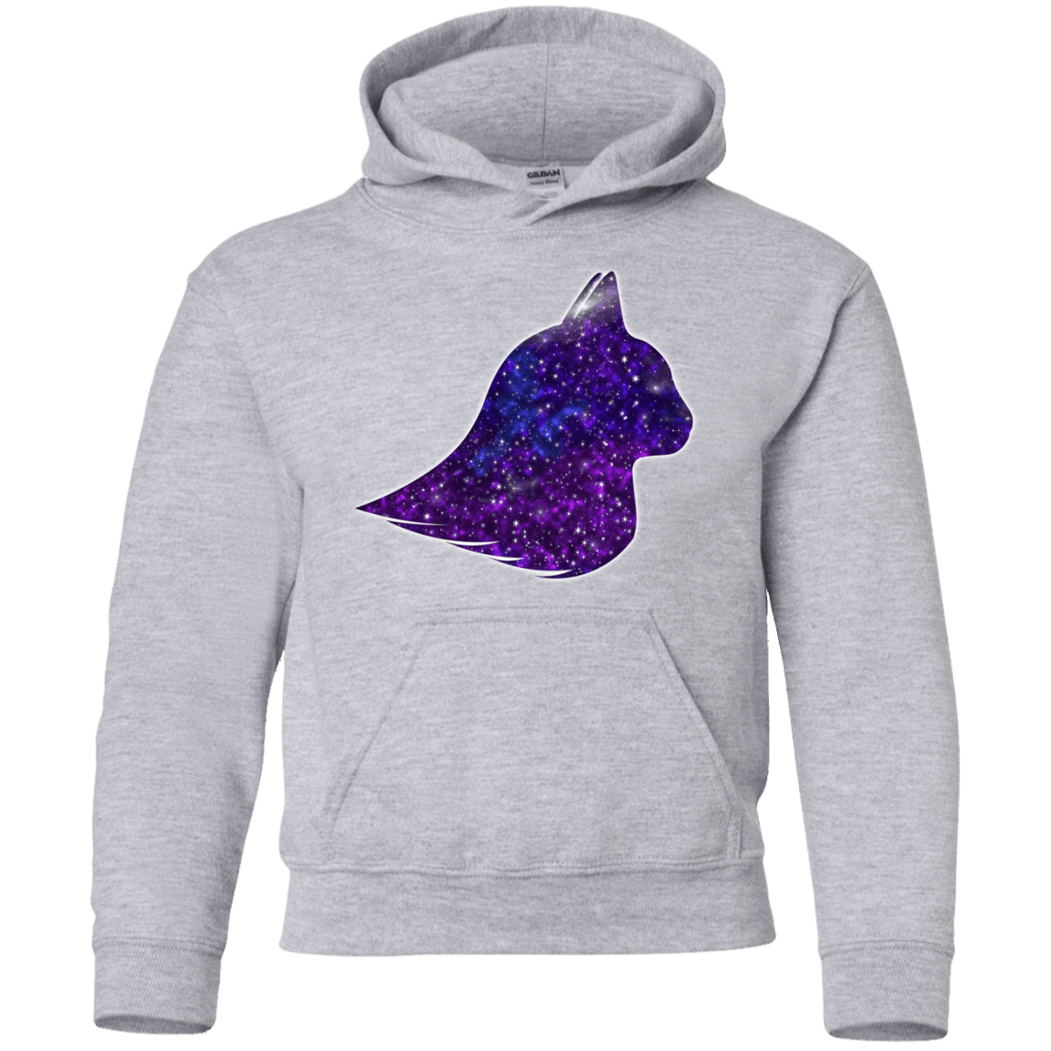 Sweatshirts Sport Grey / YS Galaxy Cat Youth Hoodie